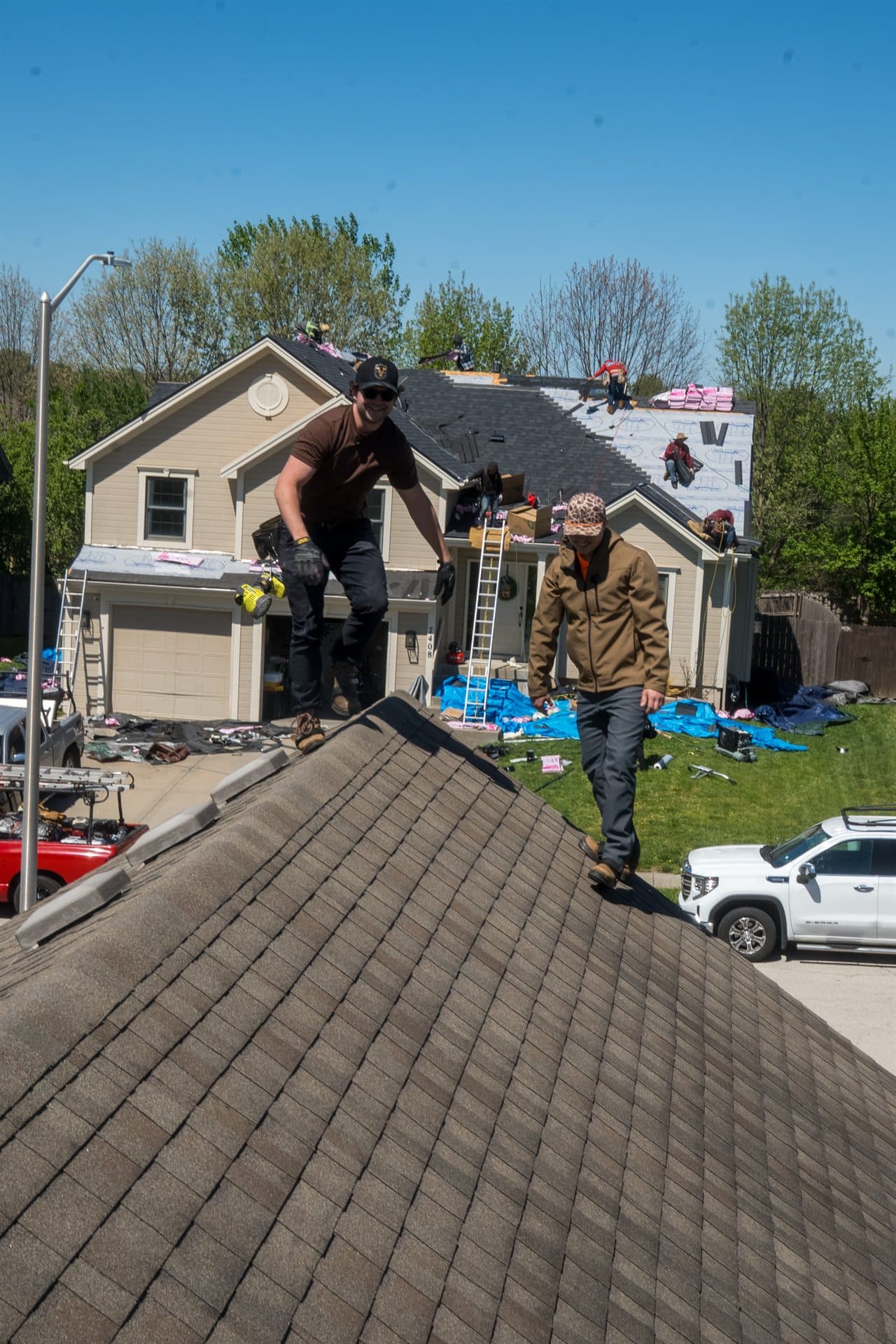 MCO Roofing crew during a residential roof replacement in Kansas