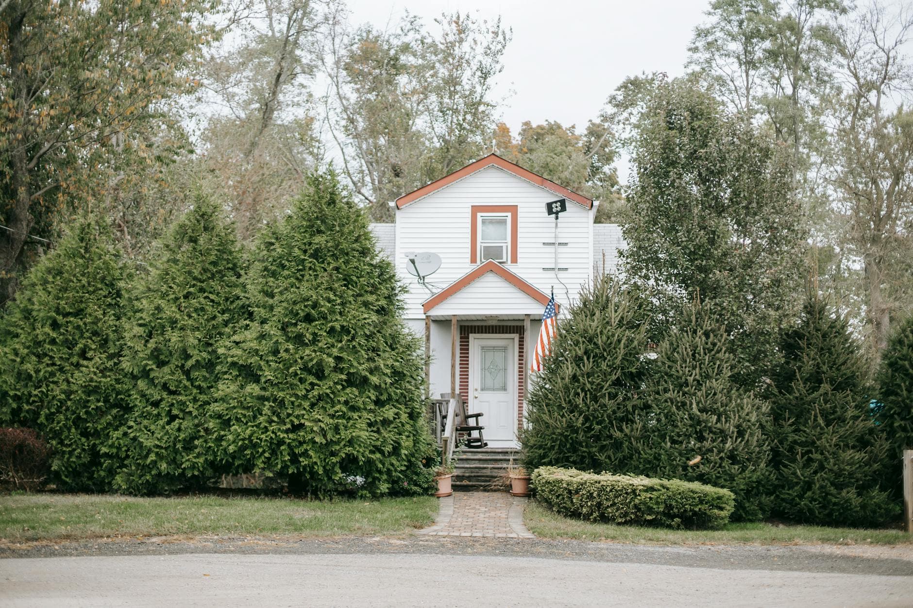 Established neighborhood in Merriam, Kansas with mature trees