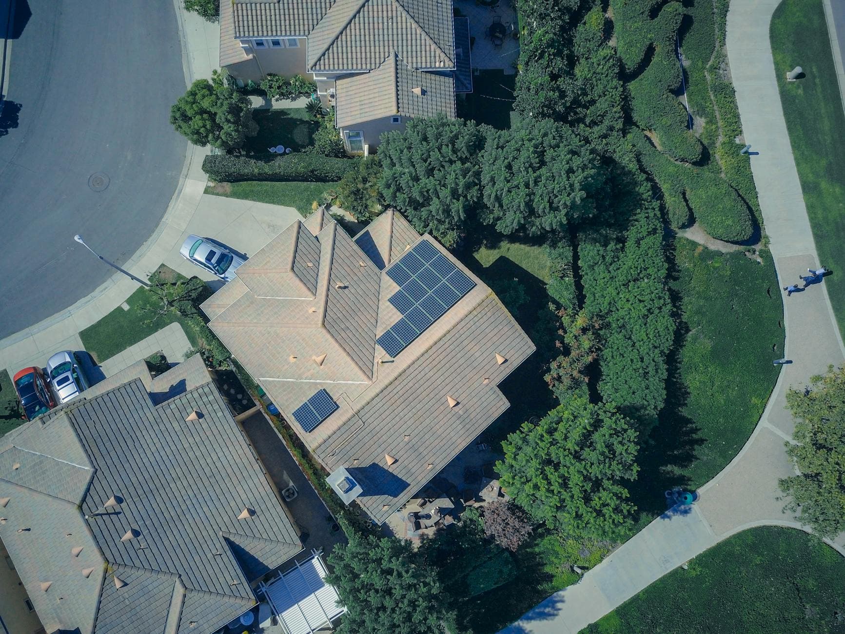 Solar panels installed on a residential roof in Kansas